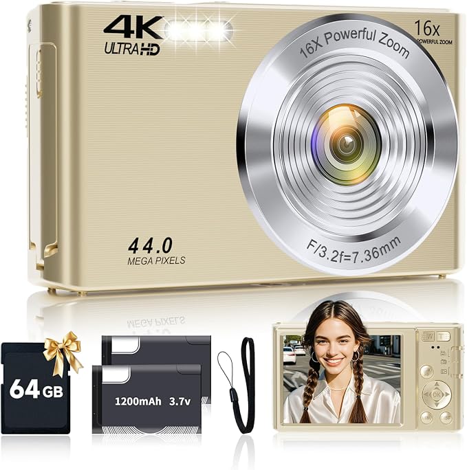 Digital Camera, 2026 FHD 4K Autofocus Digital Camera by SMARTKLIK