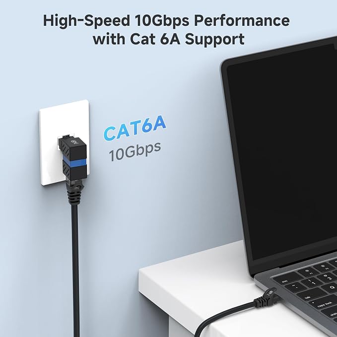 Cable Matters 2-Pack 10Gbps 360° Rotatable Cat 6A Right Angle Ethernet Adapter - Image 3