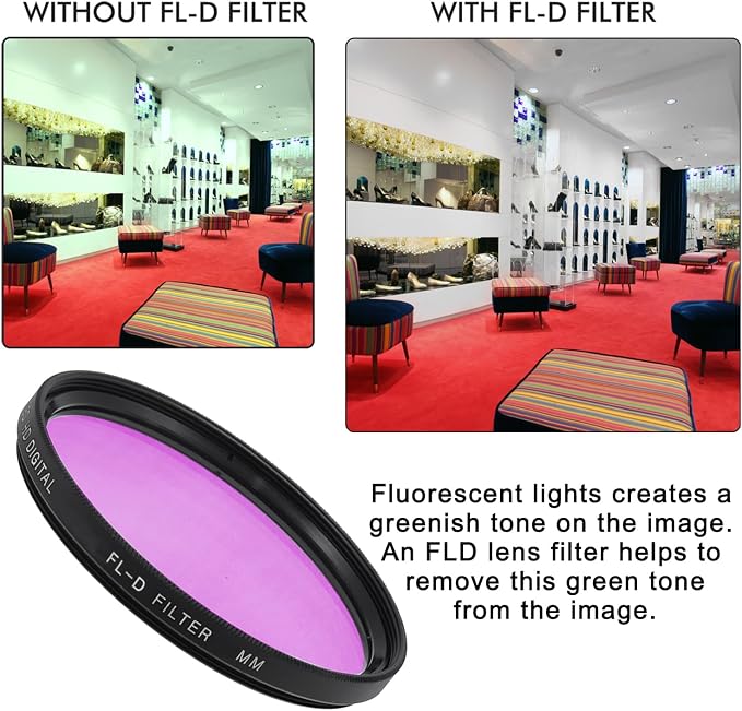 Pro Lens Filter Kit, Includes CPL, FL-D Filters Universal - Image 4