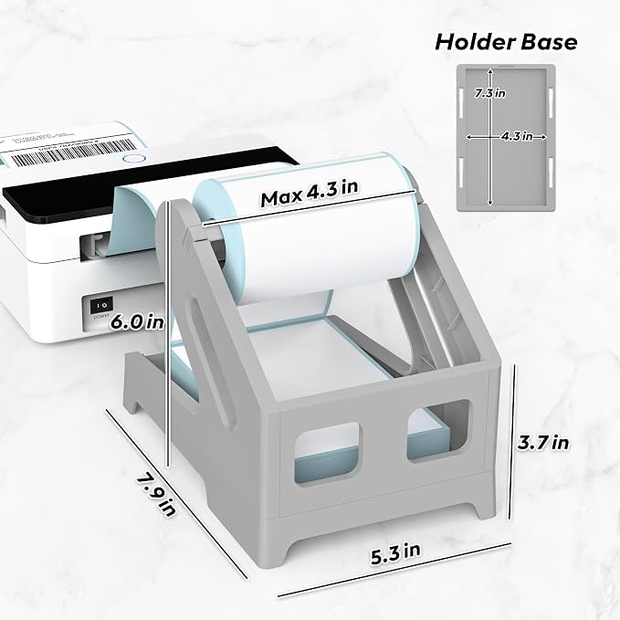 PONNOR Label Holder for Rolls and Fanfold Labels Shipping Labels Stand Desktop - Image 2