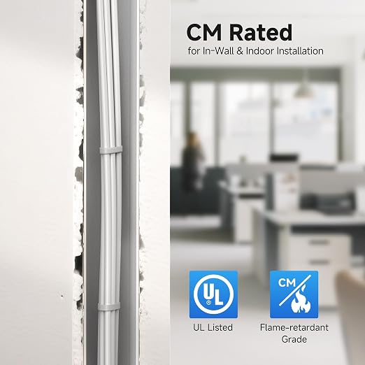 Cable Matters 10Gbps in-Wall Rated 23AWG Bare Copper Cat 6 Cable - 1000ft - Image 6