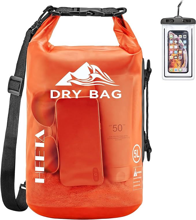 HEETA Dry Bag Waterproof for Women Men, 5L/10L/20L/30L/40L Roll Top Lightweight by HEETA