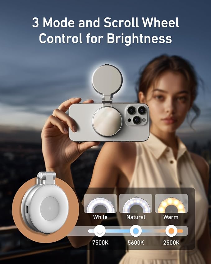 TELESIN C03 Magnetic Selfie Light, Phone Light Compatible - Image 2