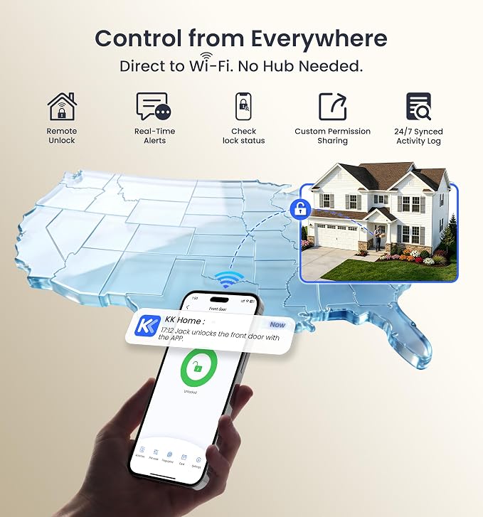 Veise VE029-E Wi-Fi Smart Lever Lock - Image 4
