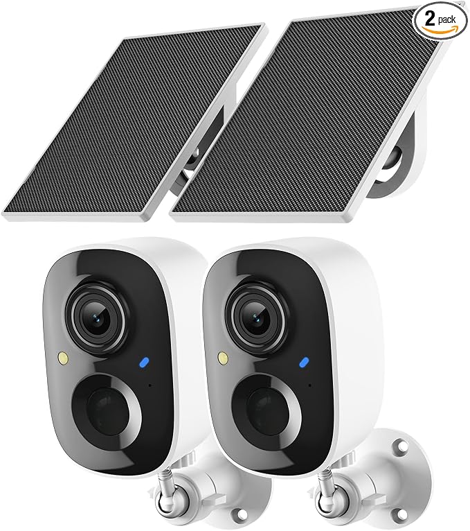 2K Security Camera Wireless Outdoor, Solar Powered WiFi Cameras by SecurityCameraBirdFeederCamera