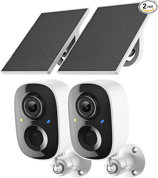 2K Security Camera Wireless Outdoor, Solar Powered WiFi Cameras by SecurityCameraBirdFeederCamera