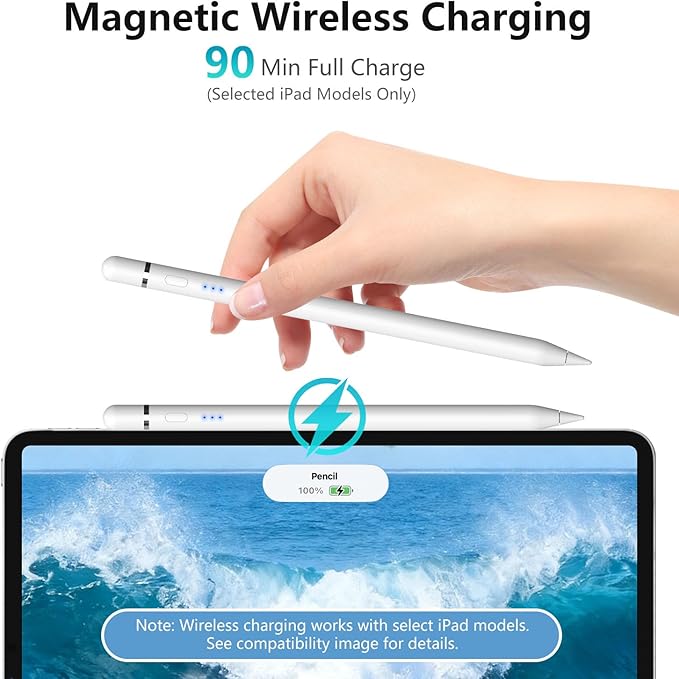 Stylus Pen for Apple iPad 2018–2026, Wireless Charging iPad Pencil 2nd - Image 4