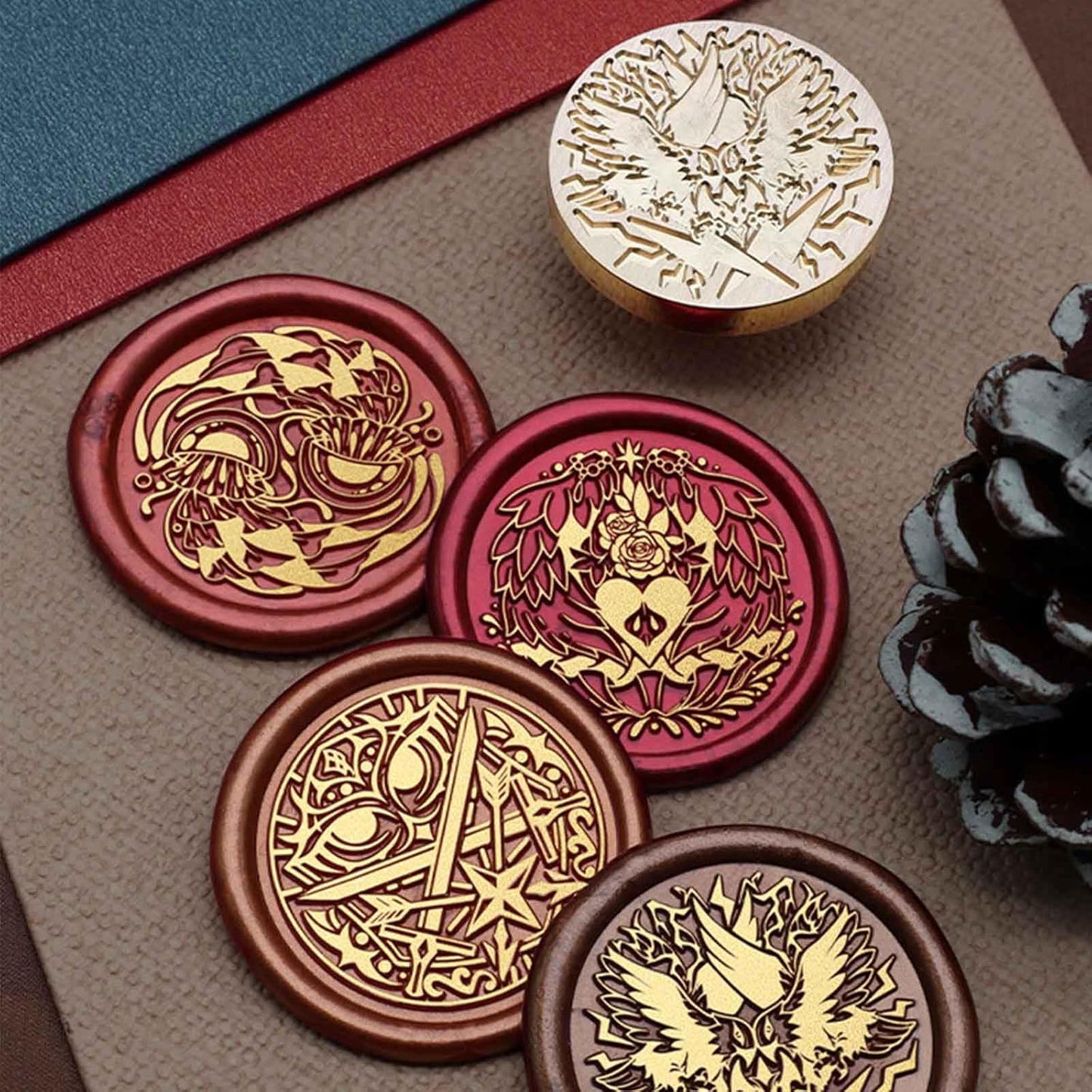 Thor Wax Seal Stamp - Vintage Eagle Logo Wax Stamp, Lightning Sealing Stamp with Handle for Friends and Family, Such as Christmas,Easter,and Birthday Gifts