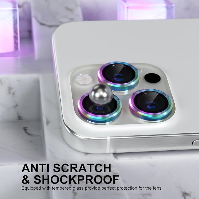 Choiche Compatible for iPhone 16 Pro/iPhone 16 Pro Max Camera Lens Protector - Image 3