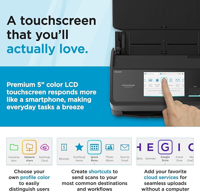 ScanSnap iX2500 Photo Edition Wireless or USB High-Speed Cloud Enabled Photo - Image 6