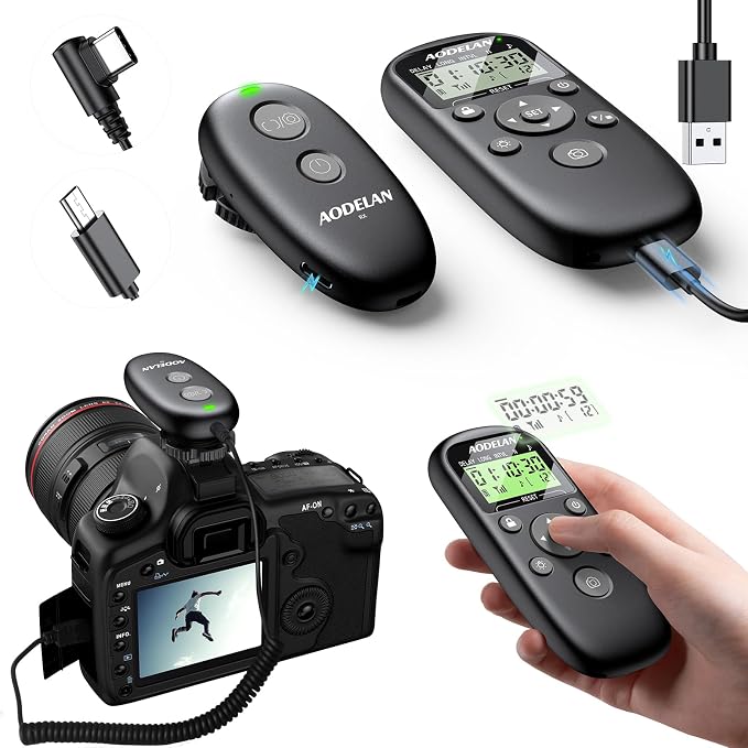 for Sony Cameras Wireless Rechargeable Timer Shutter Release Remote Control by AODELAN