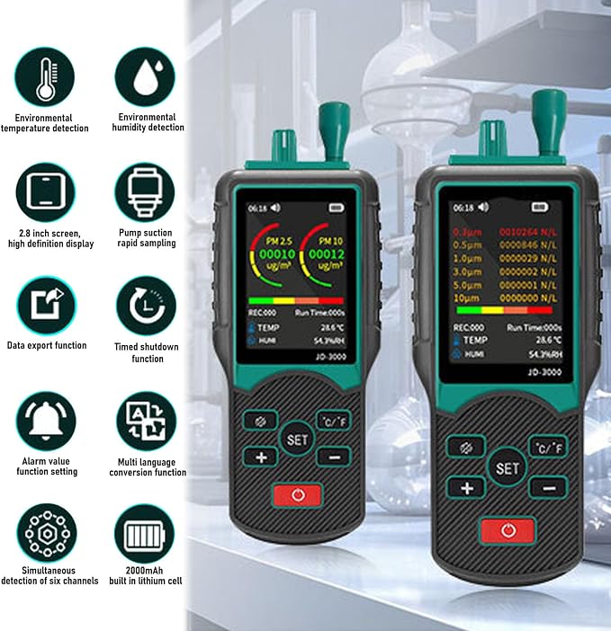 Dust Particle Counter Handheld Aerosol Dust Monitor Air Quality Detection - Image 7