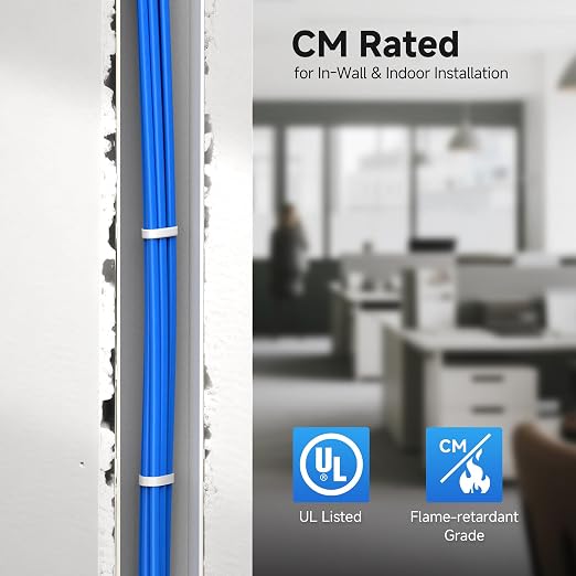 Cable Matters 10Gbps in-Wall Rated 23AWG Bare Copper Cat 6 Cable - 1000ft - Image 6