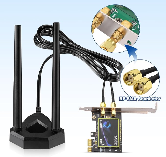 Eightwood Dual Band WiFi Antenna 2.4GHz 5GHz RP-SMA WiFi Antennae - Image 6