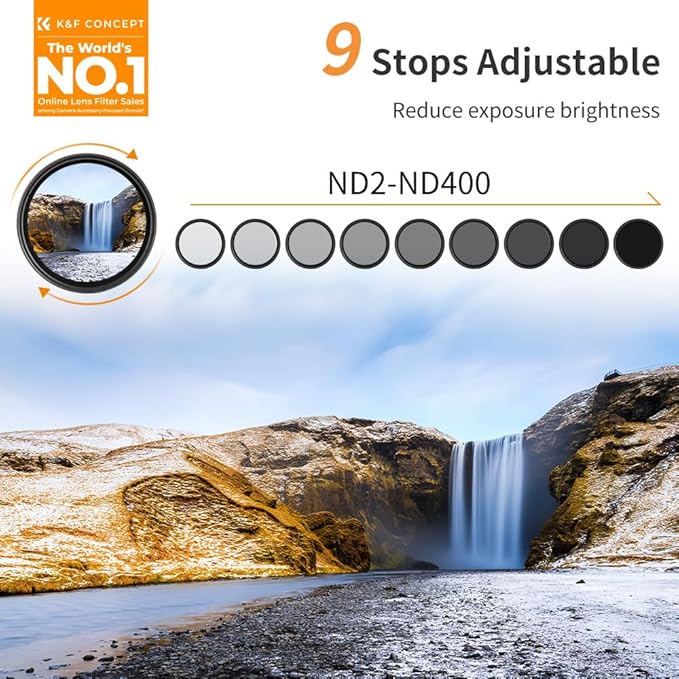 ND Filter 52MM, K&F CONCEPT Professional 52MM Fader Variable Neutral Density - Image 2