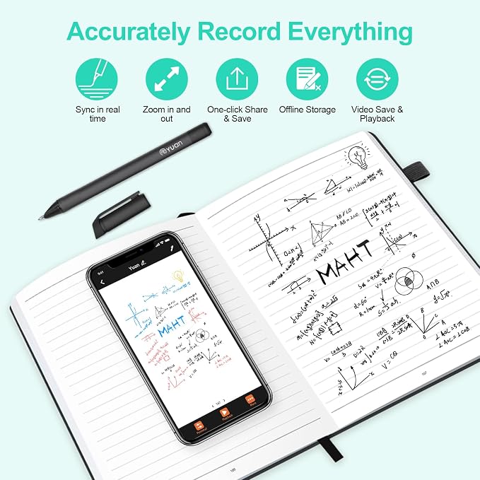 Yuan Digital Smartpen Writing Set, Smart Pen and Notebook - Image 2