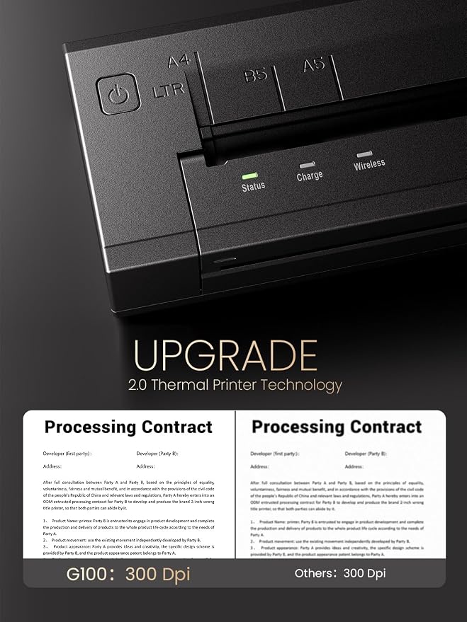 Phomemo G100 Ultra Fast Portable Printers Wireless - Image 3