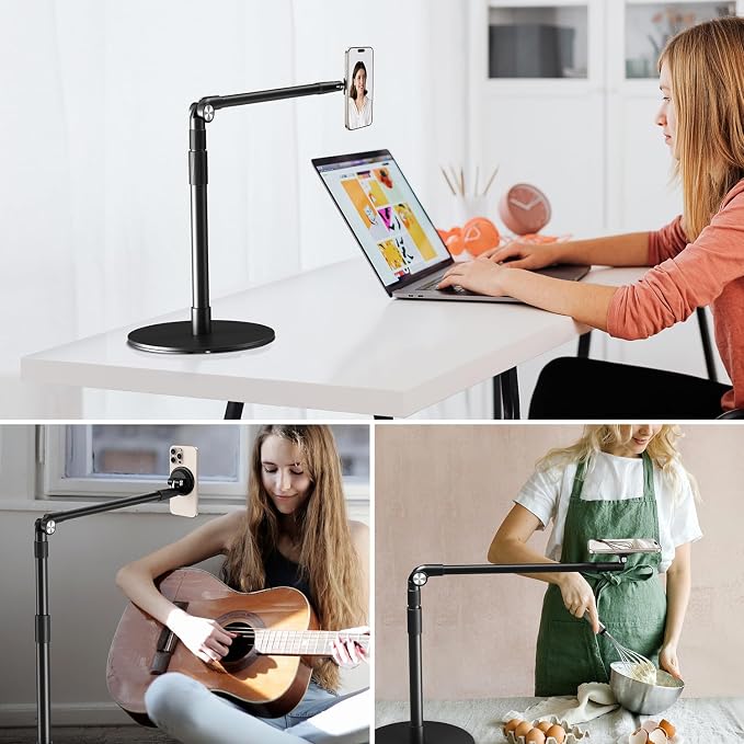 elitehood Magnetic Phone Stand for Overhead Recording, 15 in Long Arm Magsafe - Image 9