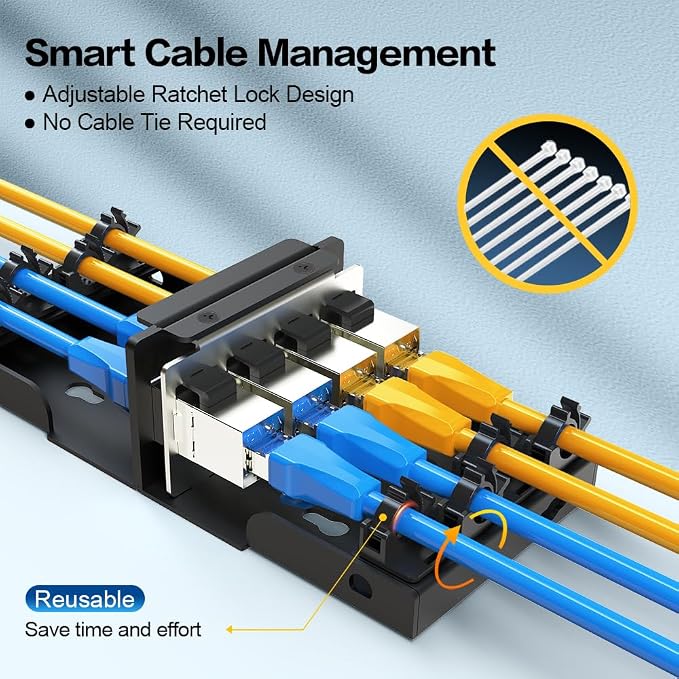 4 Port Patch Panel Blank Keystone Patch Panel UTP&STP Compatible - Image 2
