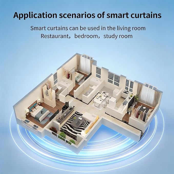 Mini Zigbee Motor for Smart Curtain Track System, Automatic Ceiling Curtain - Image 6