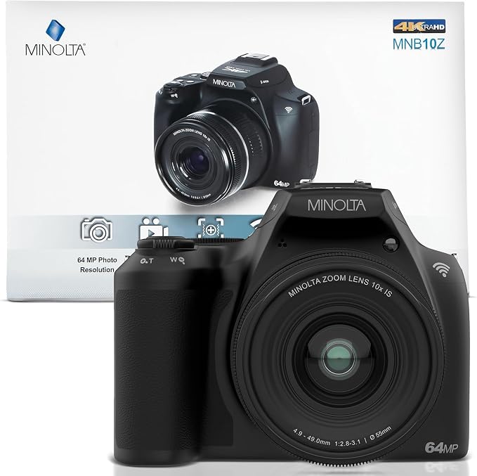 Minolta 64MP Digital Camera – 10x Optical Zoom, 4K Ultra HD Video, Macro - Image 8