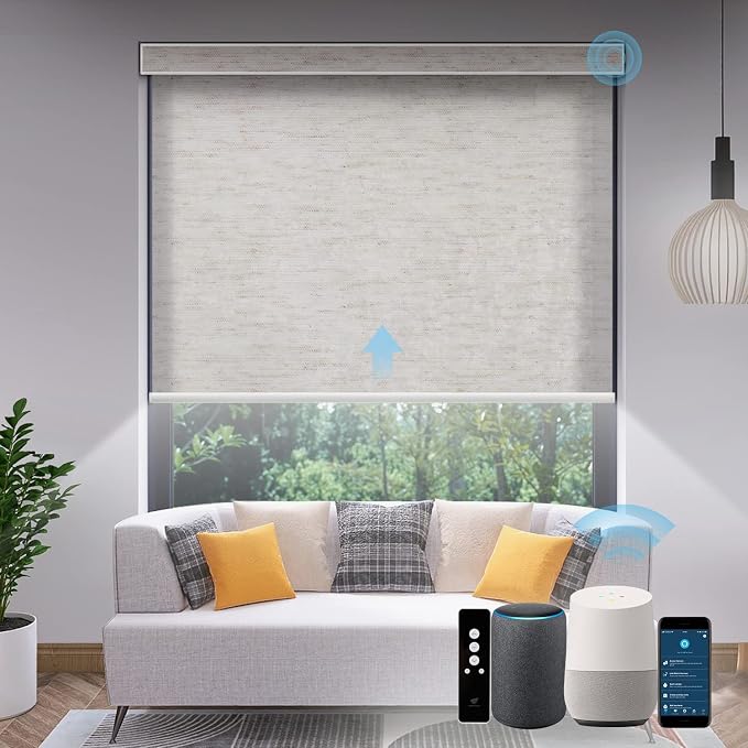 SmartWings Motorized Light Filtering Shades, Work by SmartWings