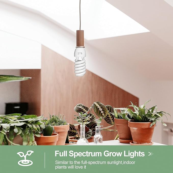 EMART Full Spectrum Light Bulb, 2 x 45W 5500K Spiral CFL Daylight - Image 7