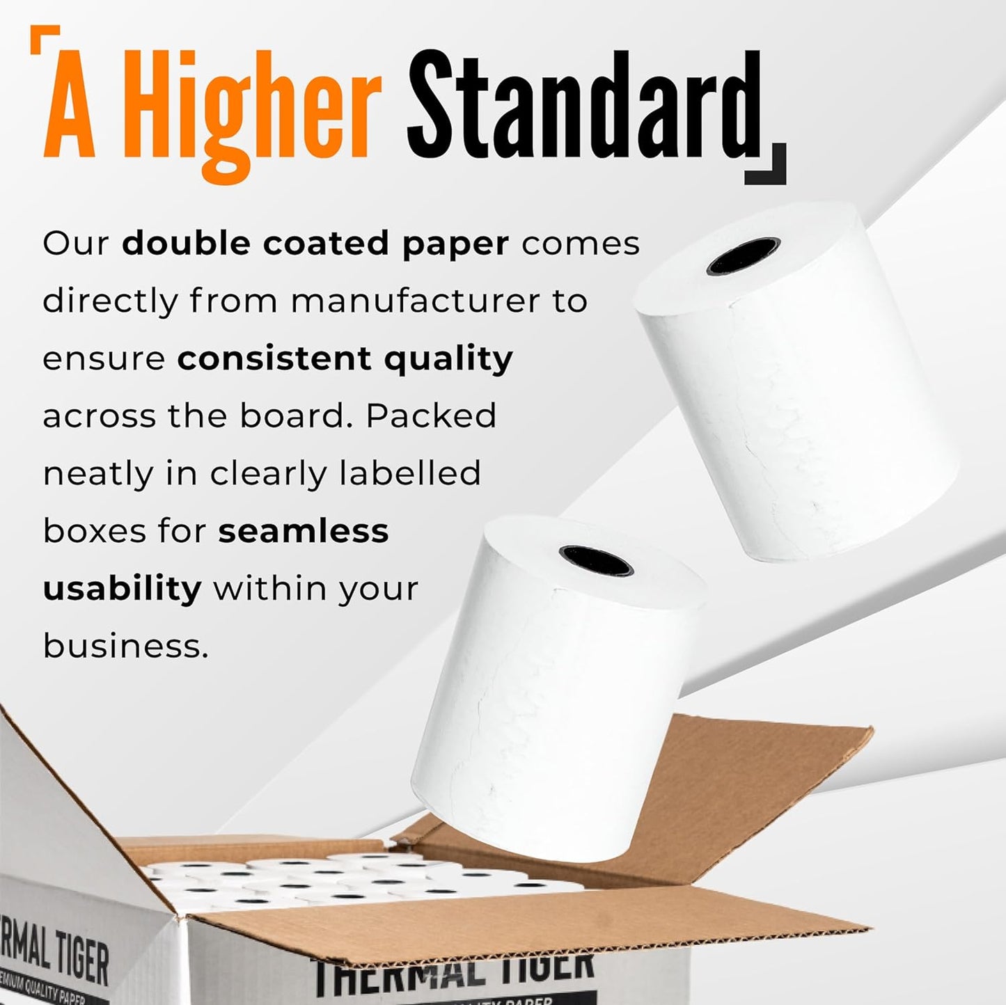 3 1/8 X 230 Thermal Paper Rolls (10 Rolls/Box) – BPA-Free Rolls for POS Systems, Cash Registers & Credit Card Machines
