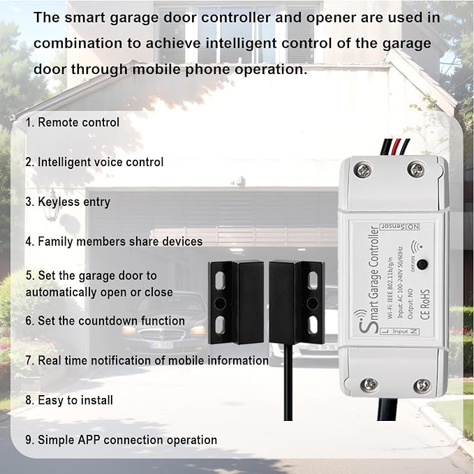 Smart Garage Door Opener Smart WiFi Garage Controller Garage Door Opener - Image 7