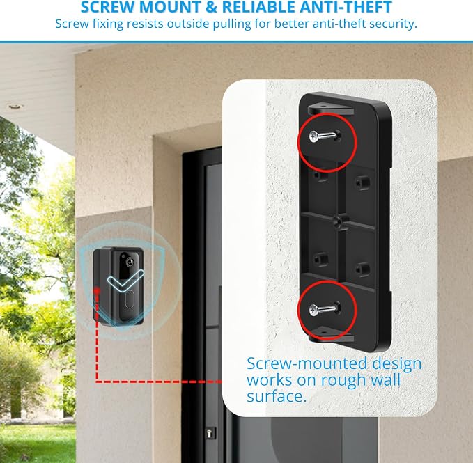 No Drill Doorbell Mount for Blink 2nd Gen Video Doorbell Camera | 30°Left/Right - Image 6