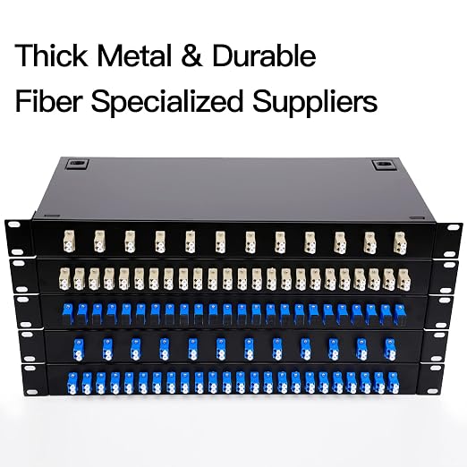 24 Duplex 48 Port LC-OM3 Multimode Fiber Enclosure Rack Mount Fiber Box LC-UPC - Image 8