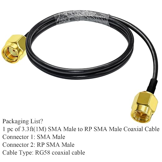 TUOLNK RG58 SMA Coax Cable, SMA Male to RP-SMA Male Antenna Extension Cable - Image 7