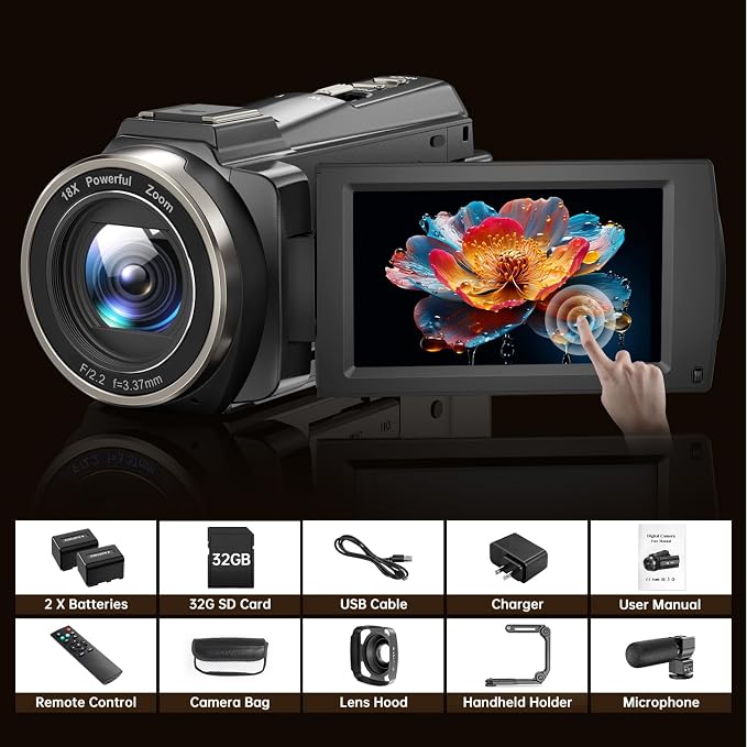 8K Video Camera Camcorder 88MP UHD WiFi Vlogging Cameras - Image 8