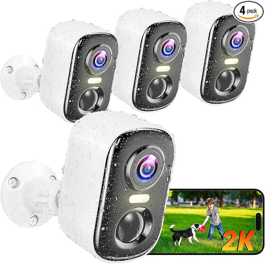Outdoor Security Camera Wireless, 2K Battery Powered WiFi Cameras by MISECUSecurityCamera