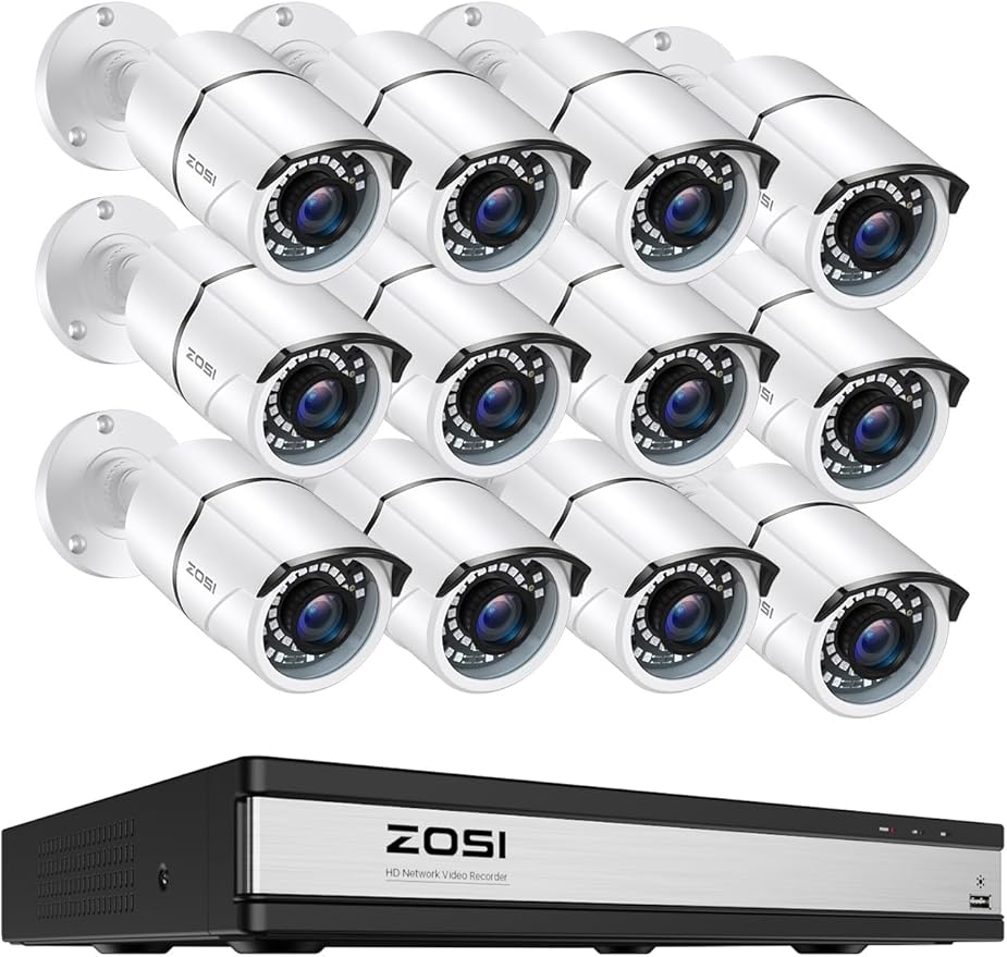 ZOSI H.265+ 1080p 16 Channel Home Security Camera System by ZOSI