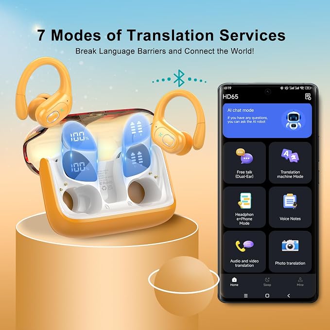 AI Translation Earbuds Real Time, 164 Language Translator Earbud 3-in-1 - Image 2