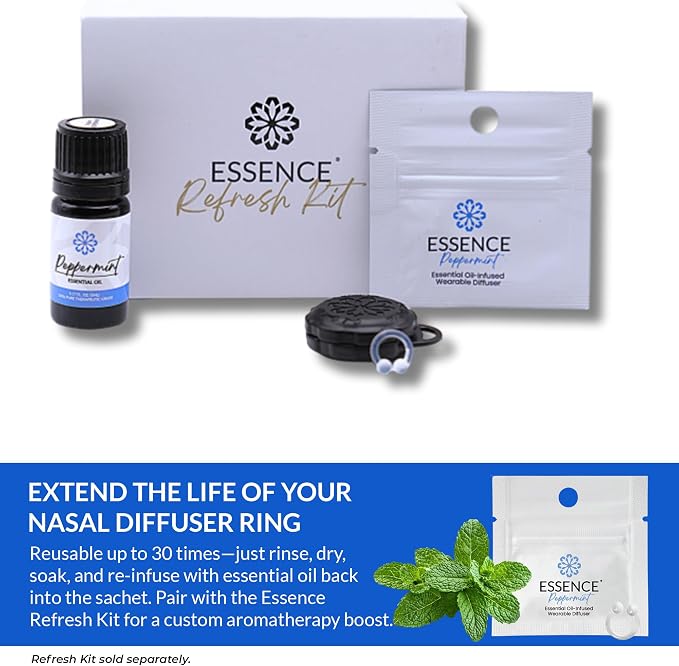 Essence Wearable Aromatherapy Nasal Diffuser – Peppermint Essential Oil Nose - Image 6