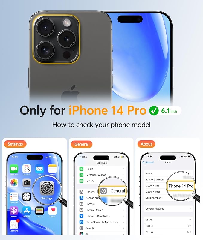 FNTCASE for iPhone 14 Pro Case: Translucent Matte Cases - Image 2