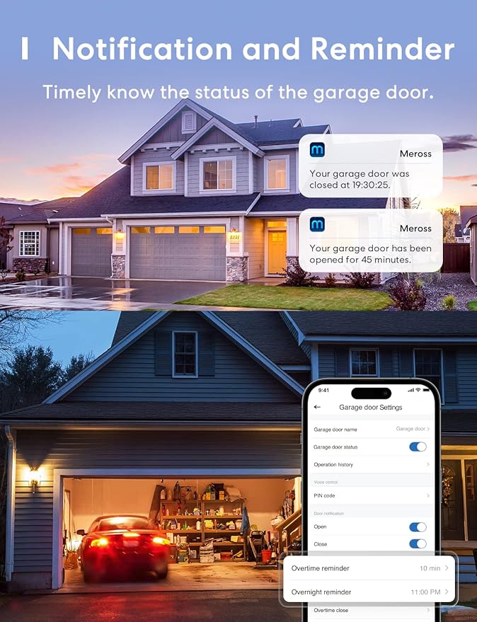 meross Smart Garage Door Opener Remote, APP Control, Compatible - Image 6