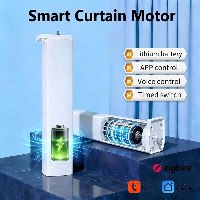 Zigbee Motor for Smart Curtain Track System, No Wiring Required, Automatic - Image 2