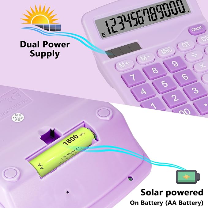 Cute Purple Desktop Calculator - Image 3