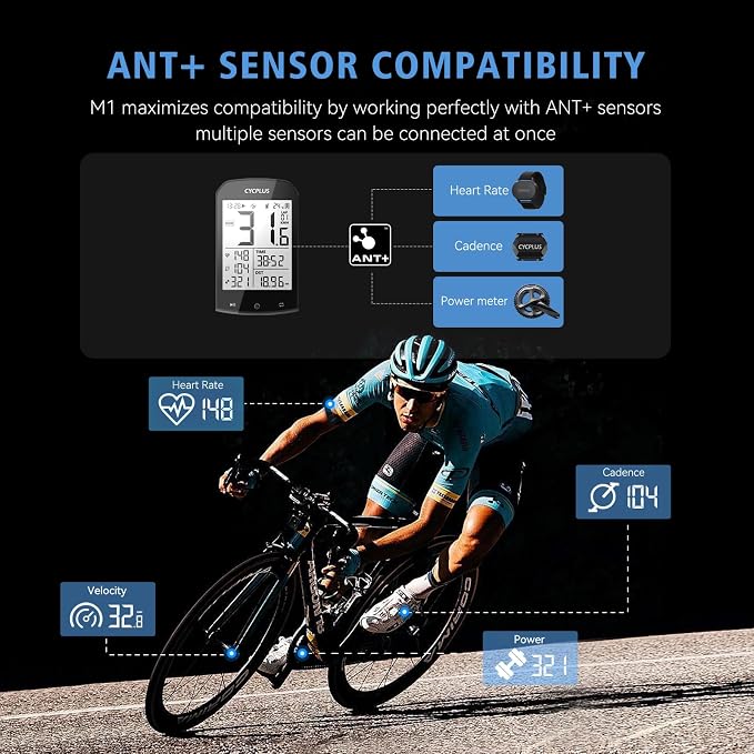 CYCPLUS GPS Wireless Bike Computer, Cycling Computer GPS - Image 8