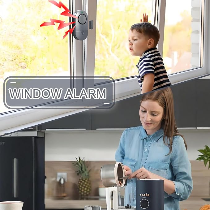 Window Alarm Sensors, 120DB Loud Door Chimes - Image 4
