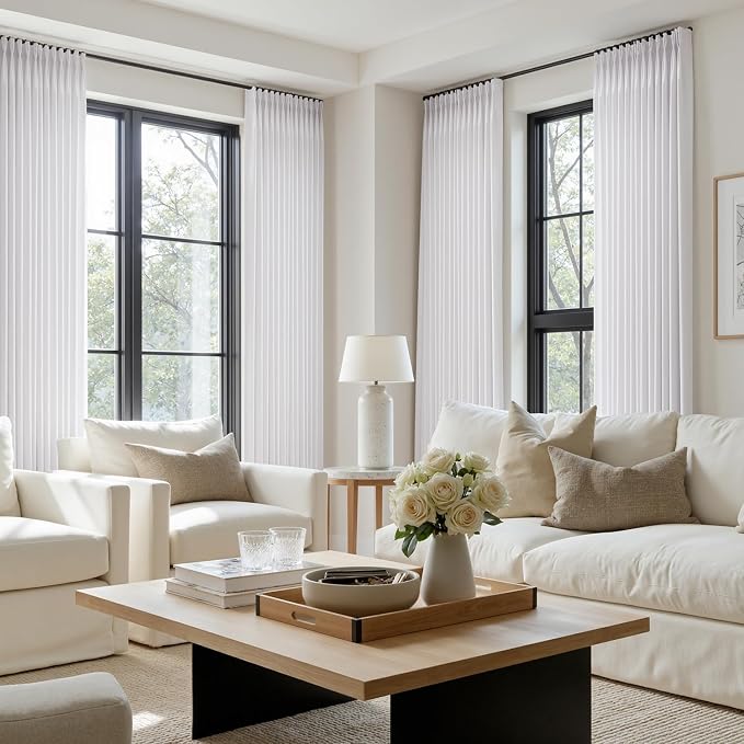 Memory Trained Pinch Pleated Curtains 84 Inches Long, Viral Linen Pinch Pleat - Image 6