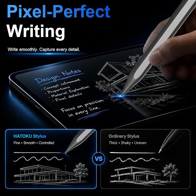 HATOKU Stylus Pen for iPad 2018-2026, 15 Min Fast Charge iPad Pencil 1st Gen - Image 3