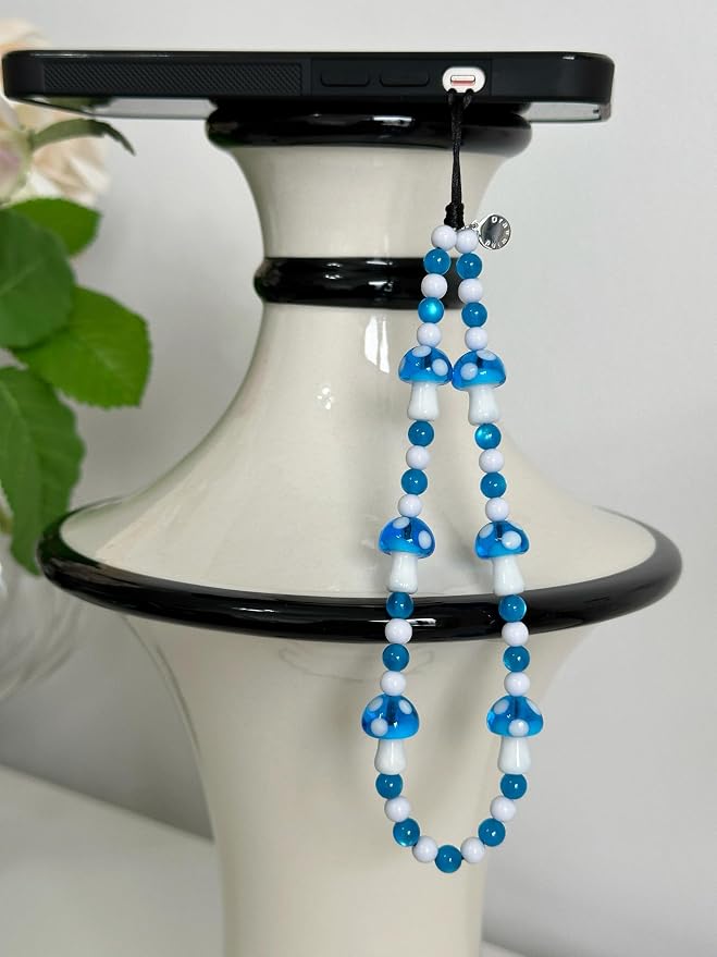 Drawwind Phone Charm Beaded Wristlet Strap Universal Cell Phone Lanyard Cute - Image 5