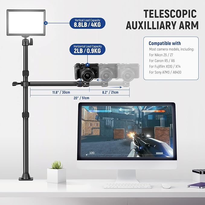 NEEWER TL253A+DS001 Table Camera Tripod - Image 3