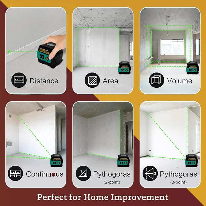 2 in 1 262ft Green Laser Tape Measure - Image 4