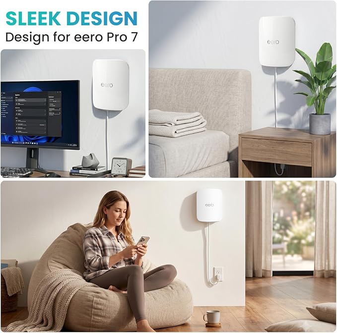 Wall Mount Holder for eero Pro 7 Router Mesh Wi-Fi System – No Messy Wires - Image 7