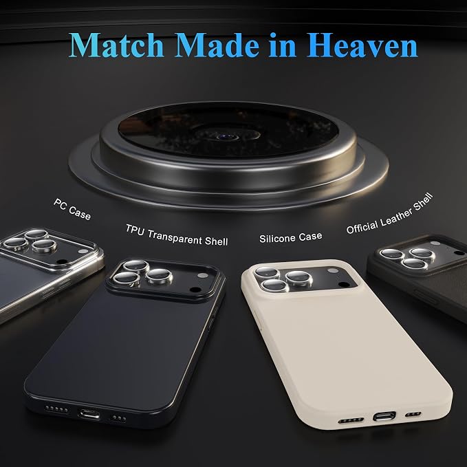 YWXTW Camera Lens Protector for iPhone 17 Pro/iPhone 17 Pro Max, Tempered Glass - Image 6